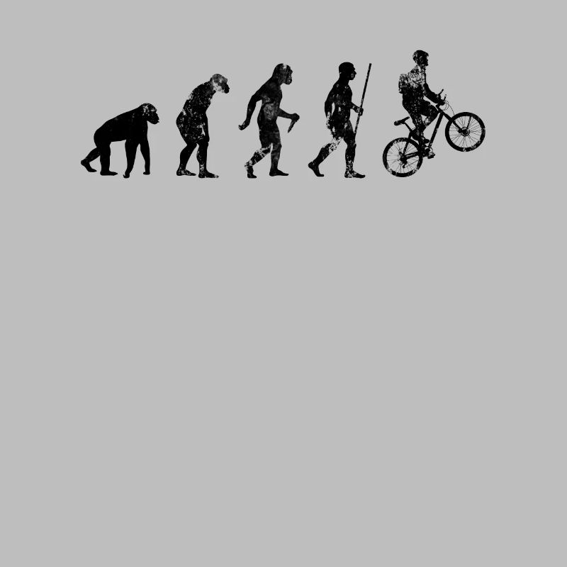 Fahrrad Evolution Affe Mensch Homo fiets