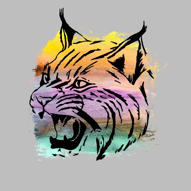 Raubkatze Luchs Rotluchs getigert T Shirt