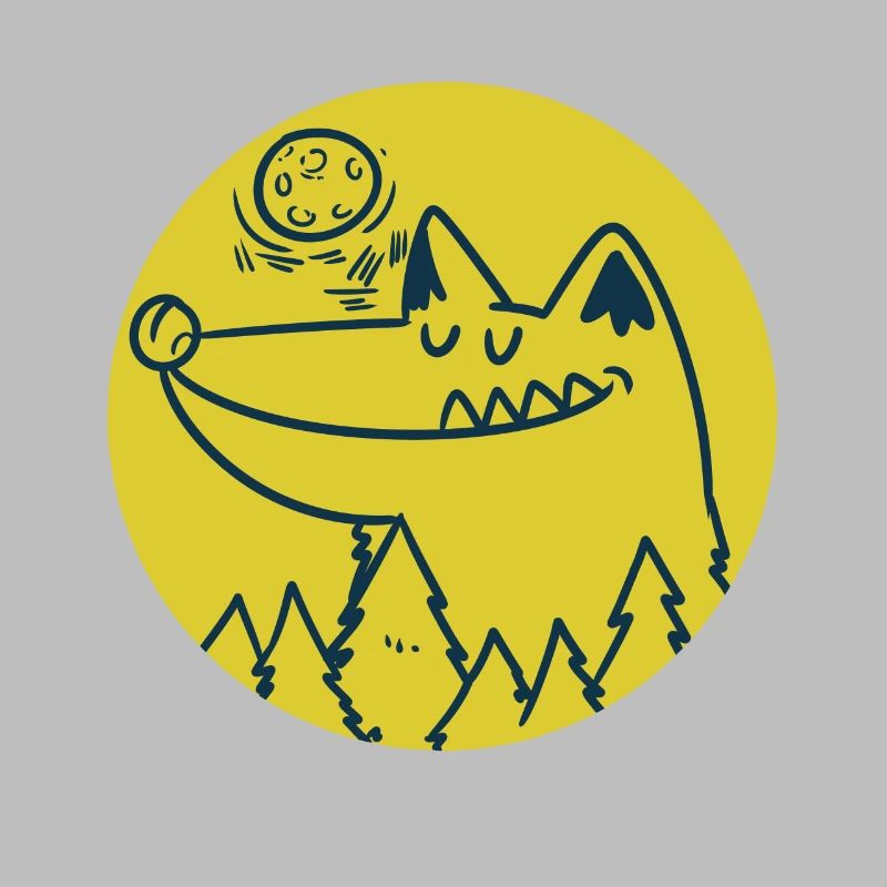 Wolf Cartoon Comic Pack Prey Idée Cadeau Sauvage