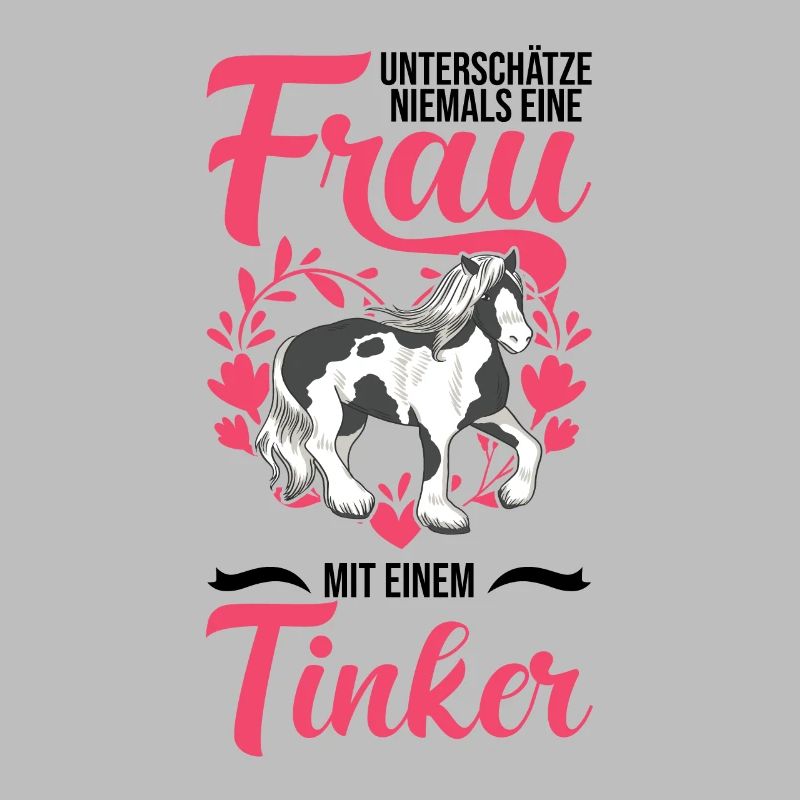 Irish Tinker Pferd Frau Tinker Mädchen Tinkerpferd