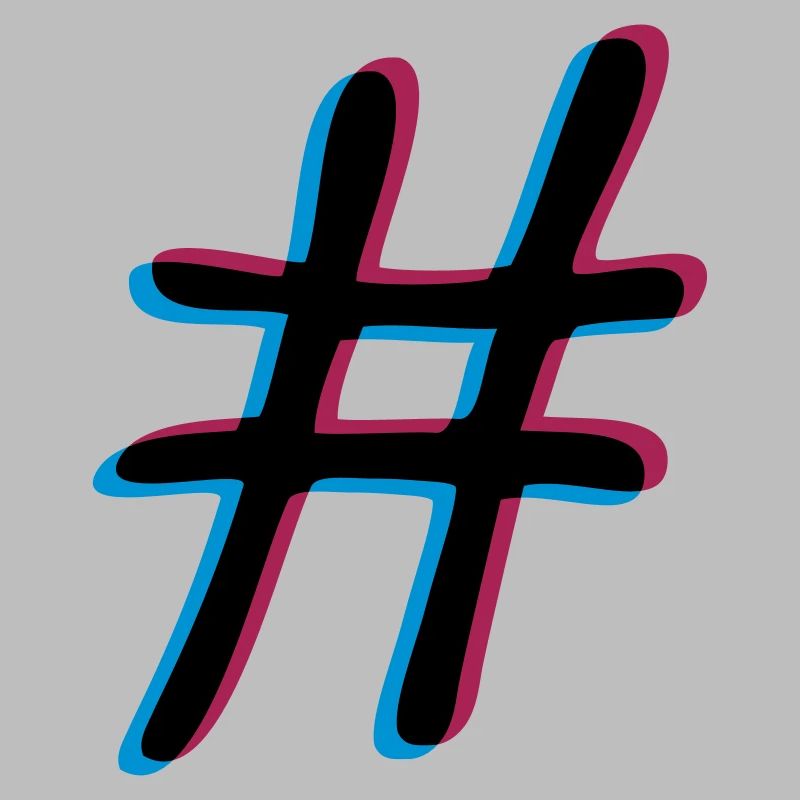 3D Effekt Hashtag