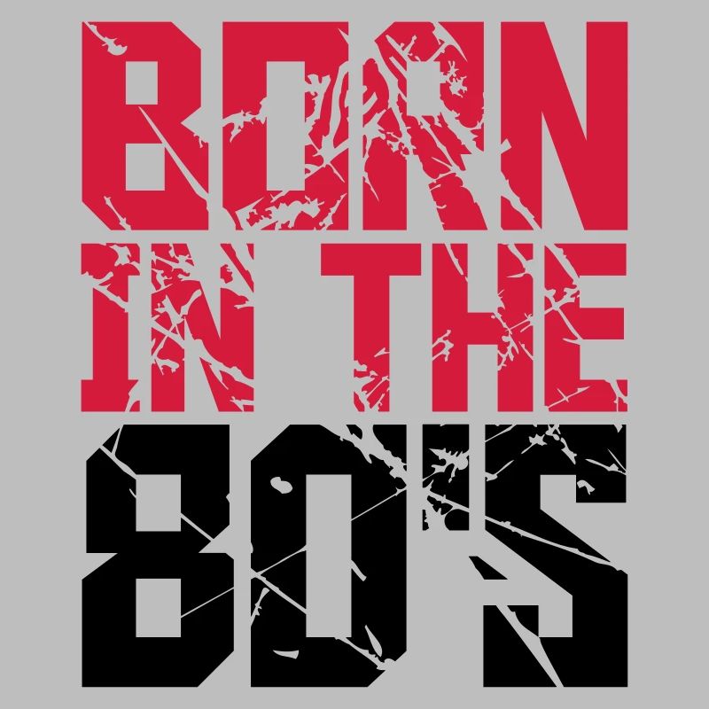Cool Born in the 80s Text Design