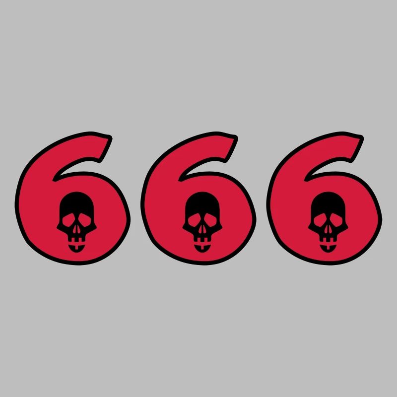 666 - Diable - Crâne - Halloween