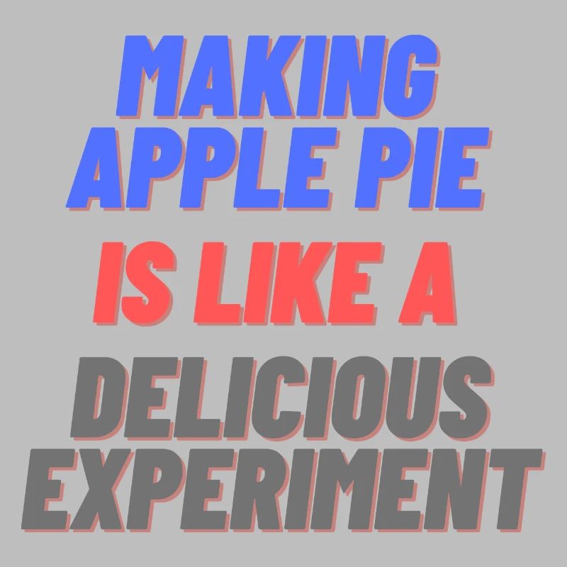 Apple pie with grey lettering