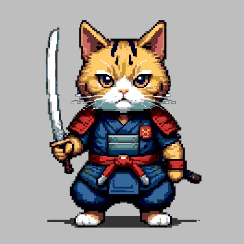 Feline Samurai Warrior
