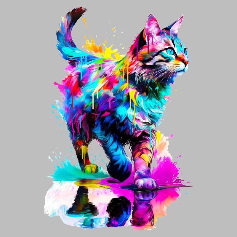 Bemalte getigerte Katze