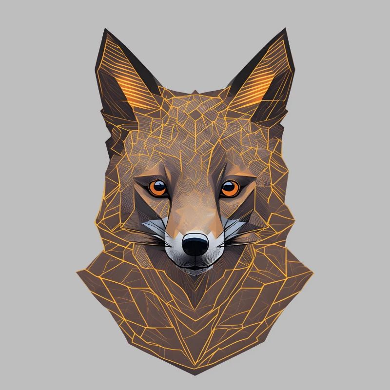 Geometric Fox Head