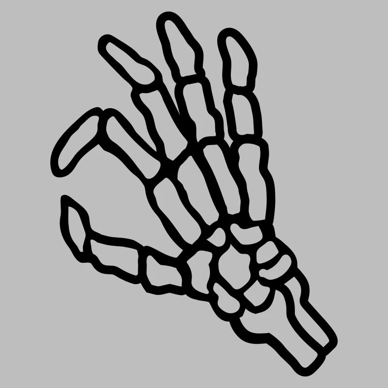 Gesto scheletro foro guardare in