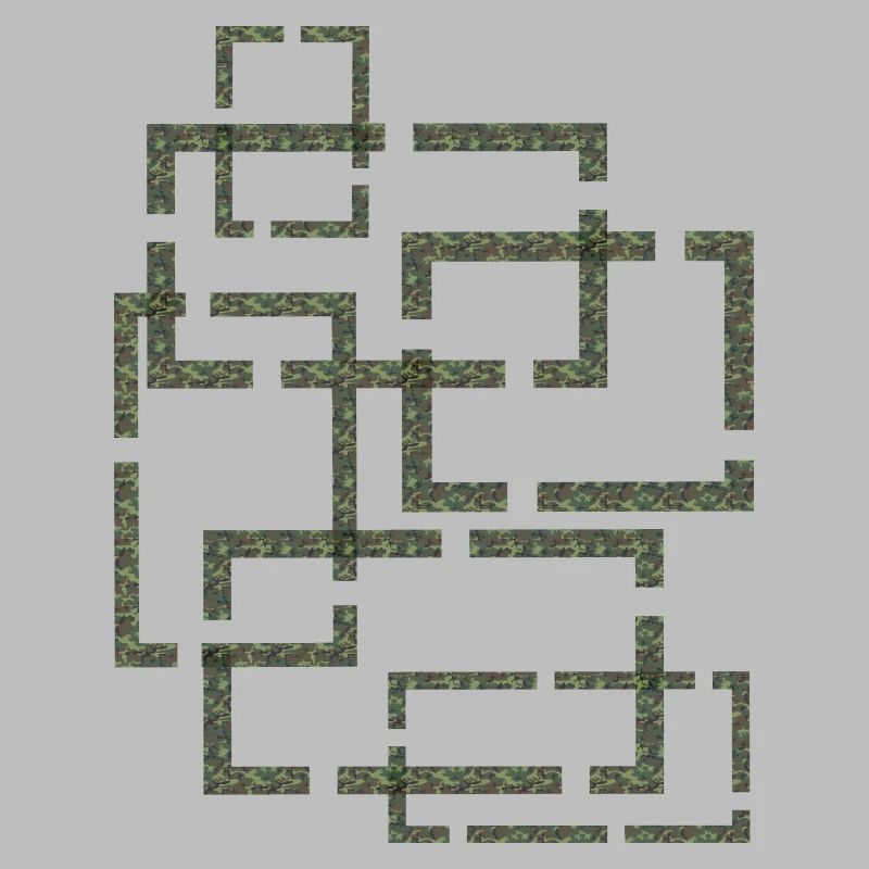 Camouflage pattern line