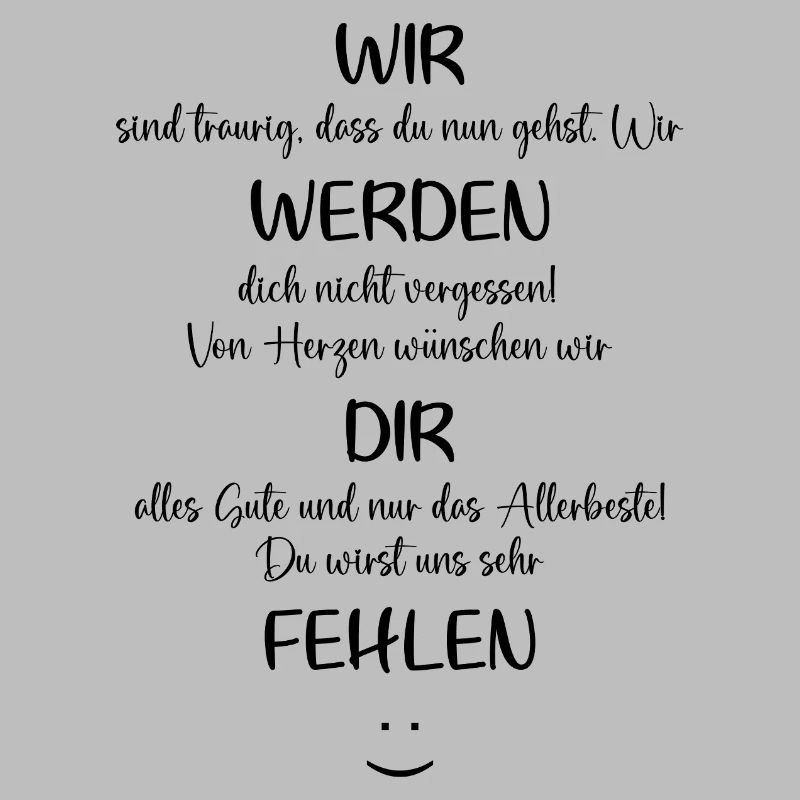 wir werden dir fehlen