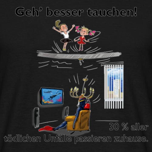 Seilspring Taucher - Männer T-Shirt