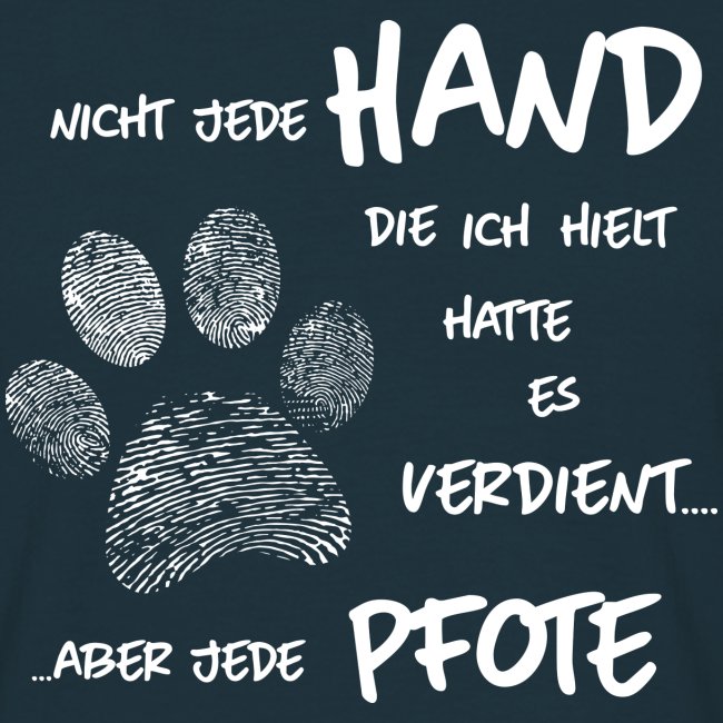 Hand Pfote Hund - Männer T-Shirt