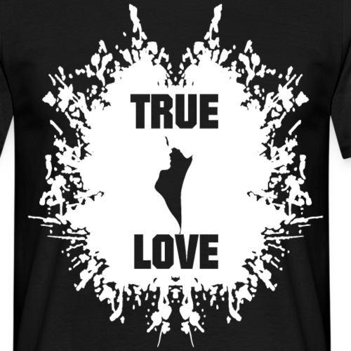 True Love Pärchen Silhuette Geschenk Ideen - Männer T-Shirt