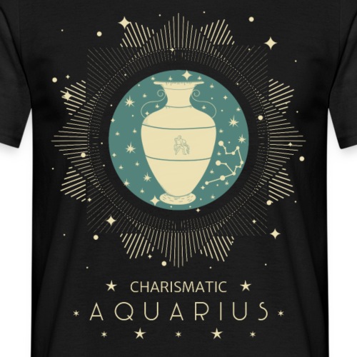 Sternzeichen Wassermann Aquarius Januar Februar - Männer T-Shirt
