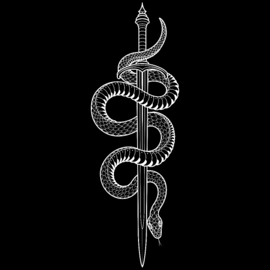White Snake and Sword Tattoo Design' Men's T-Shirt | Spreadshirt