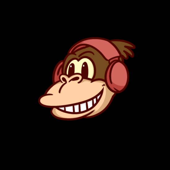 Music monkey Dj monkey head with headphones cartoon character' Men's  T-Shirt | Spreadshirt