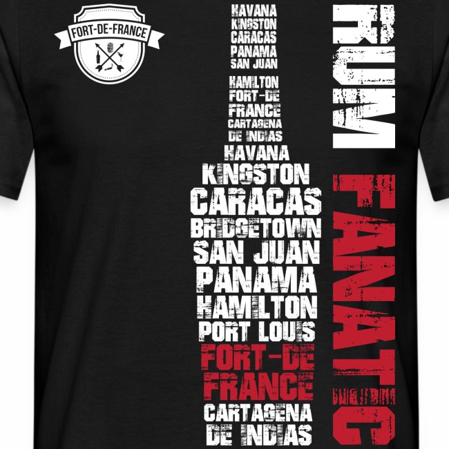 T-shirt Rum Fanatic - Fort-de-France, Martynika