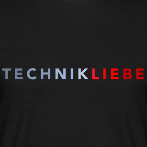 Technikliebe-Schriftzug - Männer T-Shirt