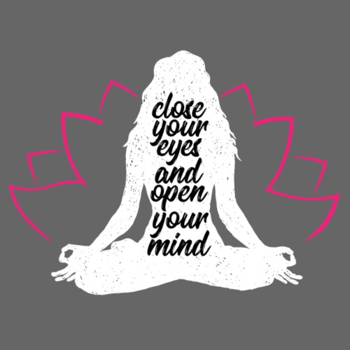 chiudere gli occhi bianco yoga pace amore sport arte - Maglietta da uomo