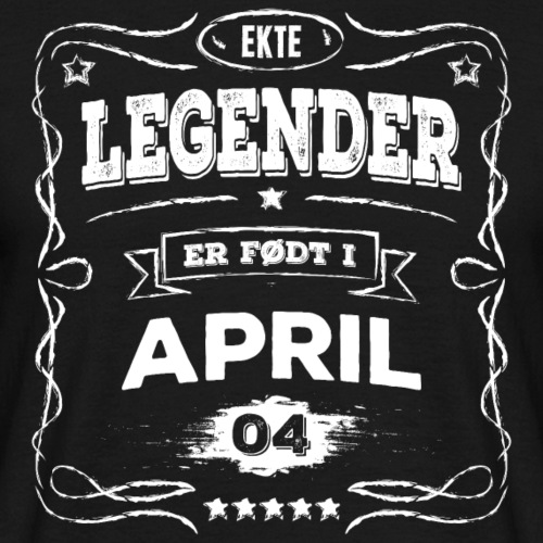 Ekte legender er født i april - T-skjorte for menn