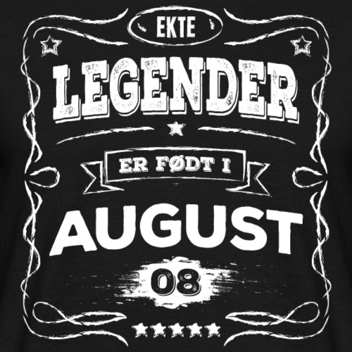 Ekte legender er født i august - T-skjorte for menn