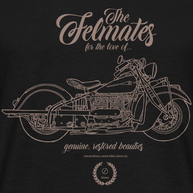 the felmates motorbikes outlines bronze
