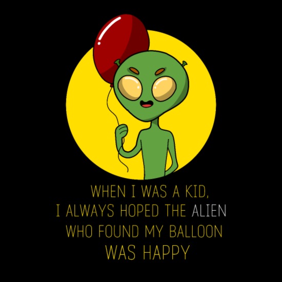 Alien balloon joke UFO crash conspiracy funny' Men's T-Shirt | Spreadshirt