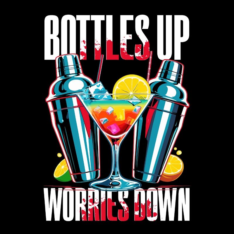 Barkeeper Barmann Bottles Up Worries Down