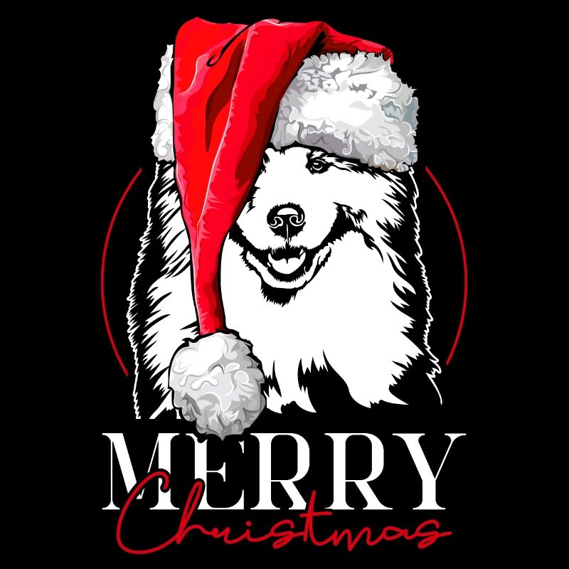 Père Noël Samoyède Joyeux Noël Chiens Wilsigns