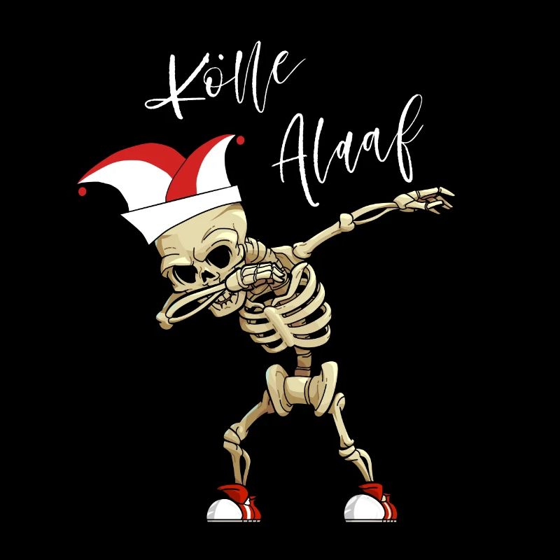 Karneval Kölle Alaaf Dabbing Skelett Fun