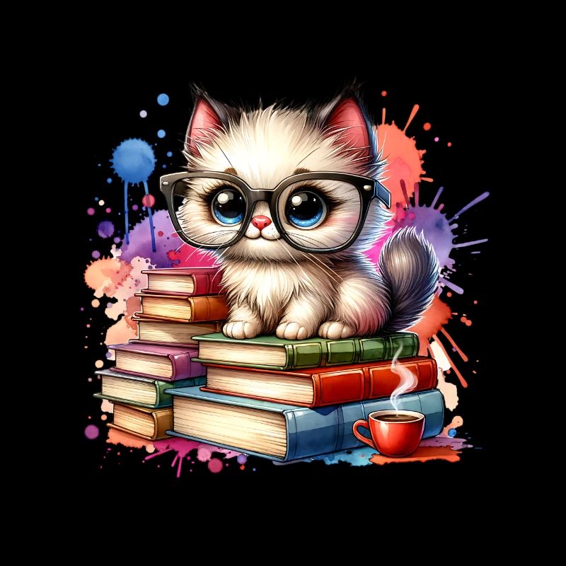 Reading is my hobby Cute cat lover