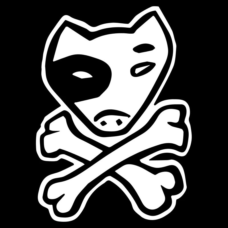 Pitbull chien crâne pirate