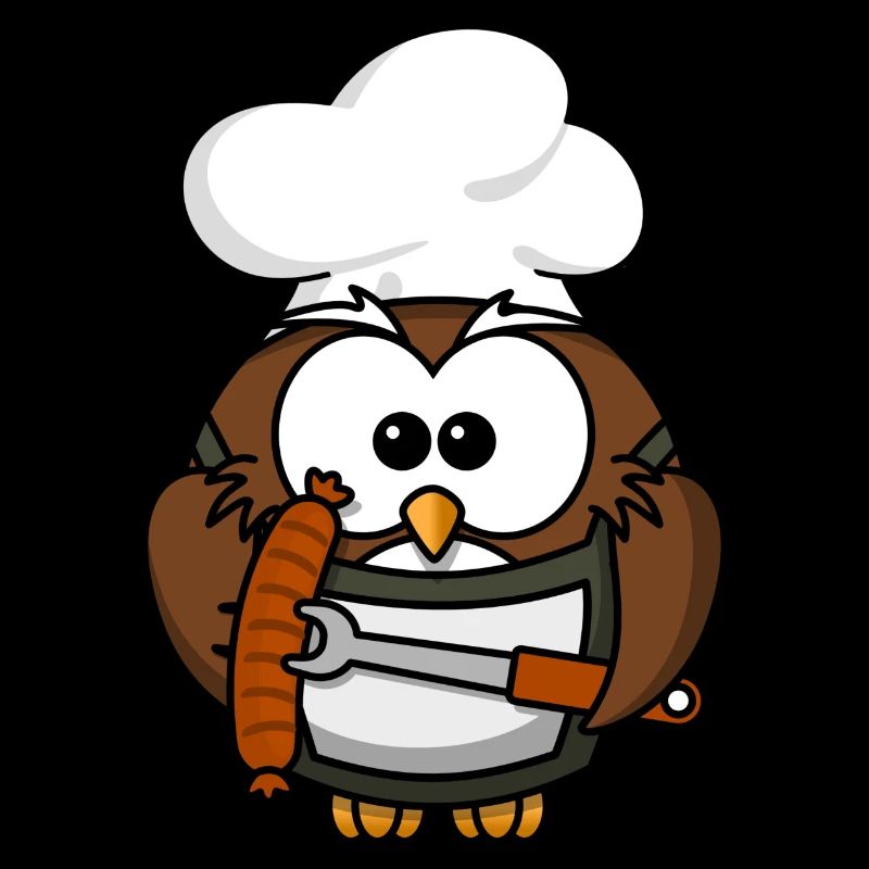 Owl grill sausage cook hat gift idea grilling