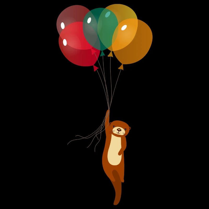 Otter With Balloons