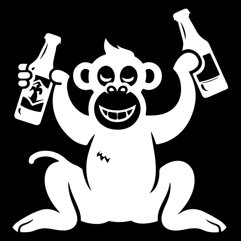 Monkey Beer Drinking