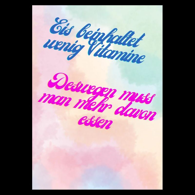 Eis beinhaltet wenig Vitamine
