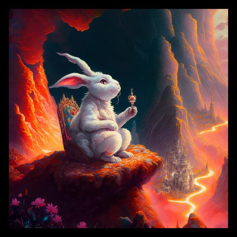 Rabbit at the volcano