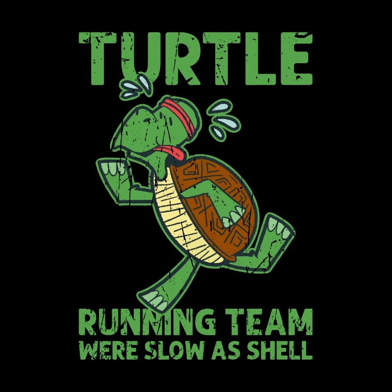Turtle Running Team Waren langsam wie Panzer - Schildkröte