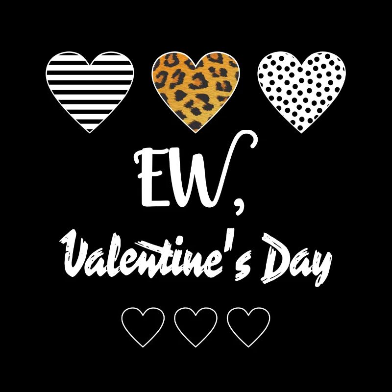 Saint-Valentin, Ew, Cœurs, Léopard, Rayures, Points