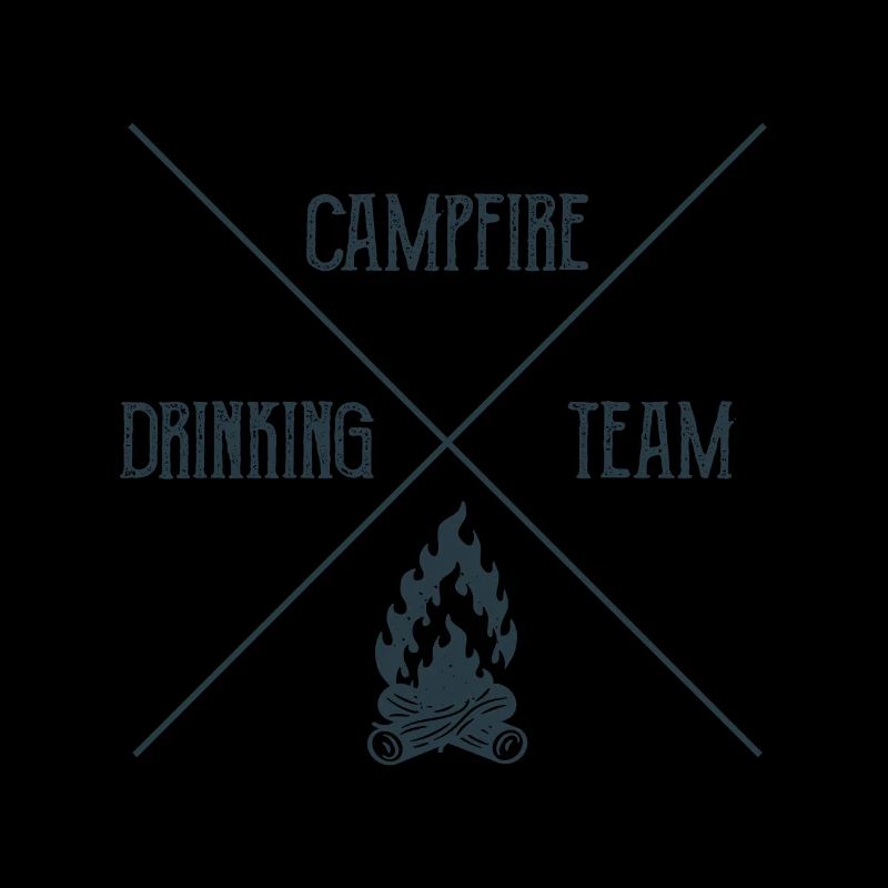 Campfire Drinking Team Camping Camper