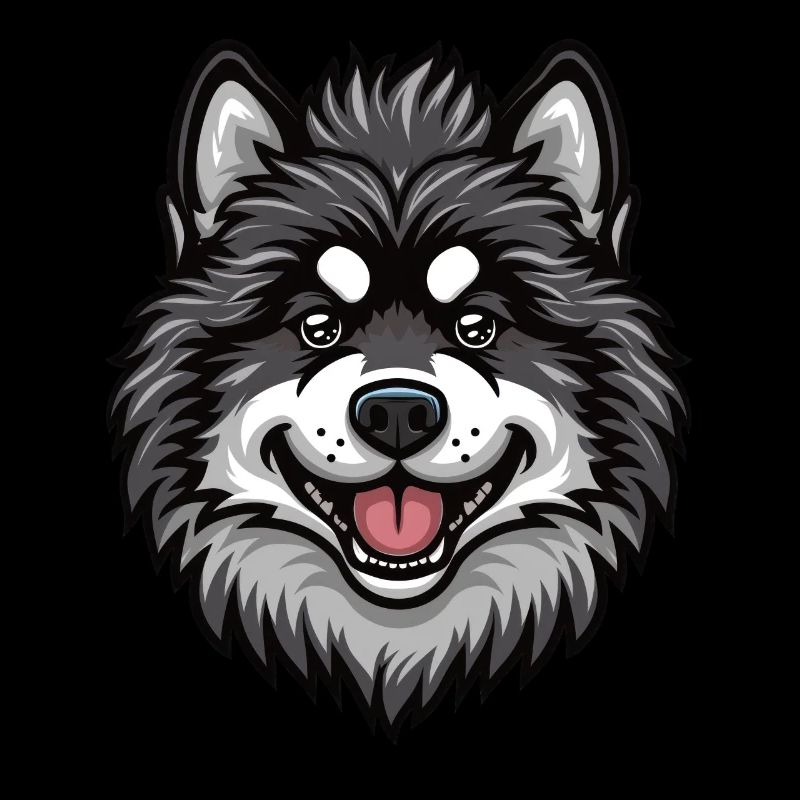 Wolfspitz Keeshond | Cartoon Artwork