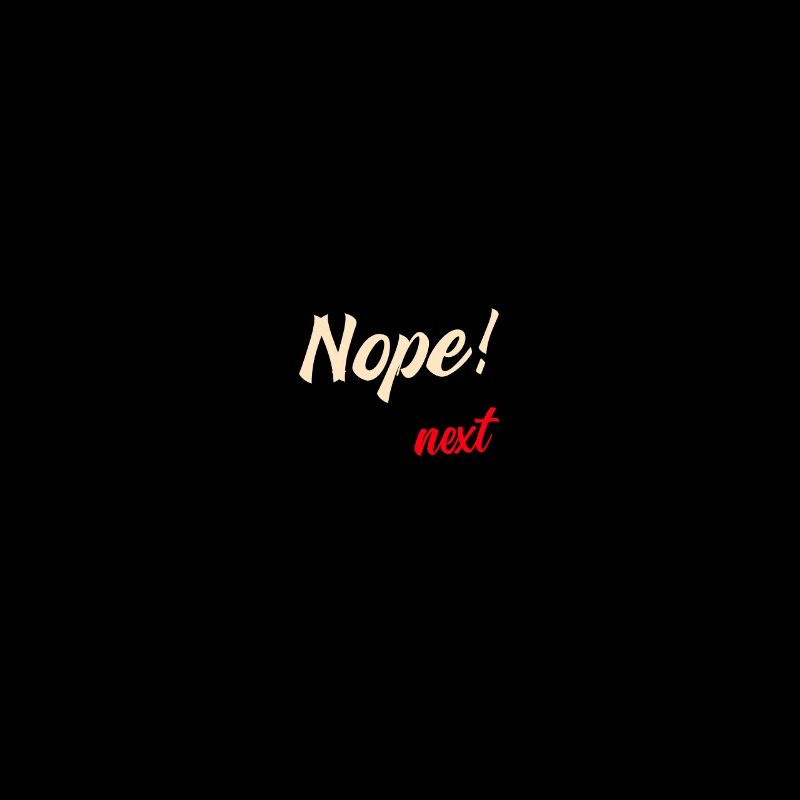 Nope next minimalistisch Text Design