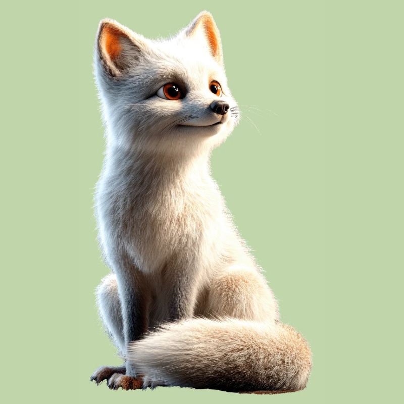 Polarfuchs Schneefuchs Eisfuchs Süßer Weißer Fuchs