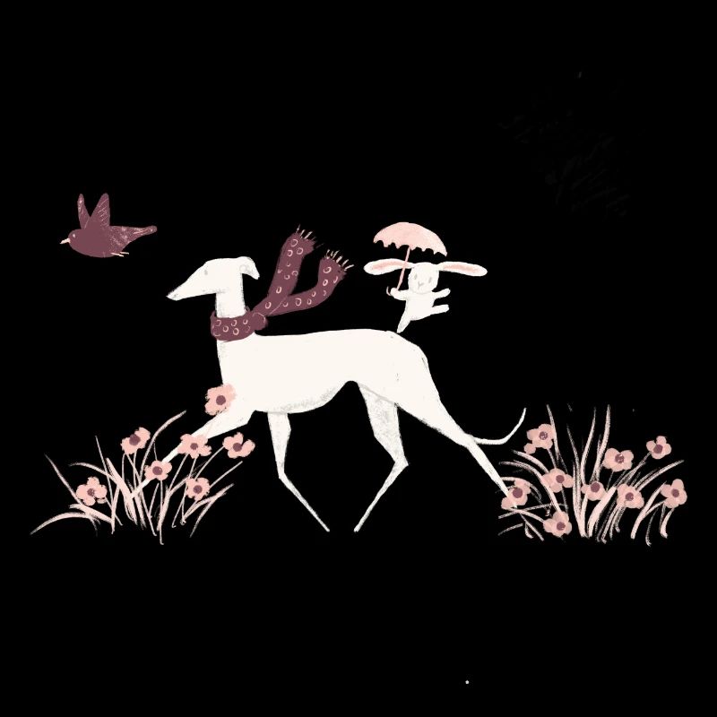 Greyhound avec des amis