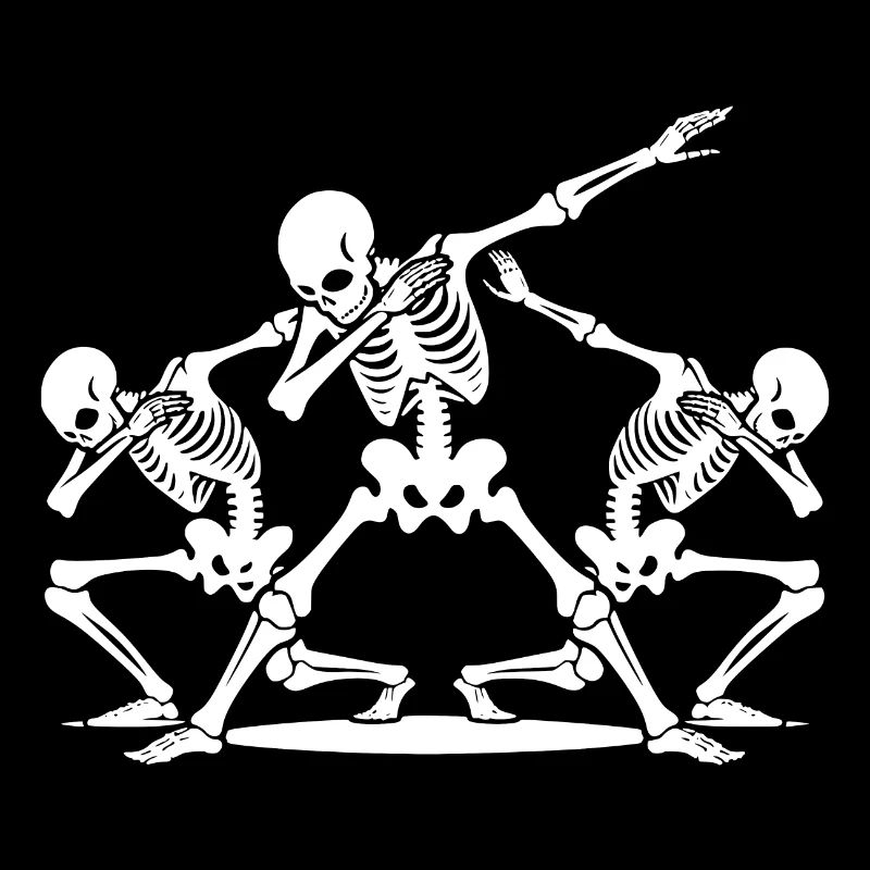 Spooky Dabbing Halloween Skeletons
