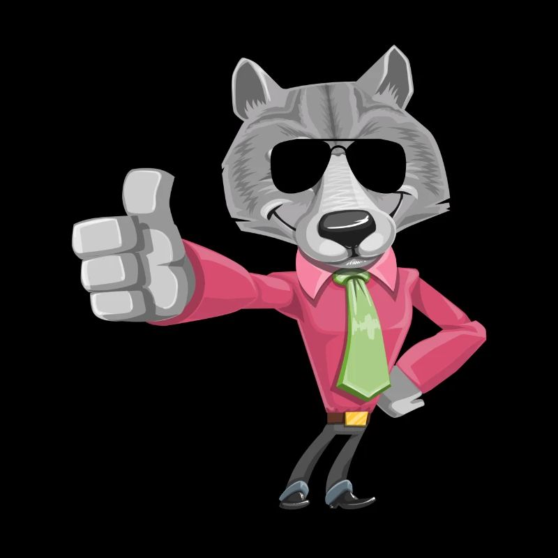 Cool Wolf avec lunettes de soleil lunettes de soleil