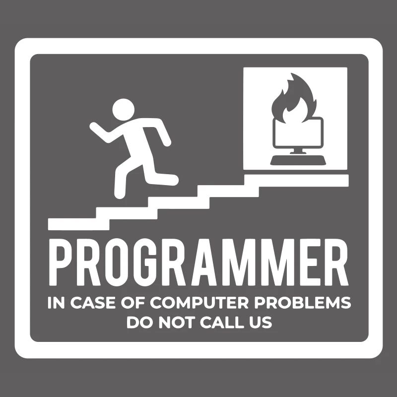 coder shirt in case of computer problems