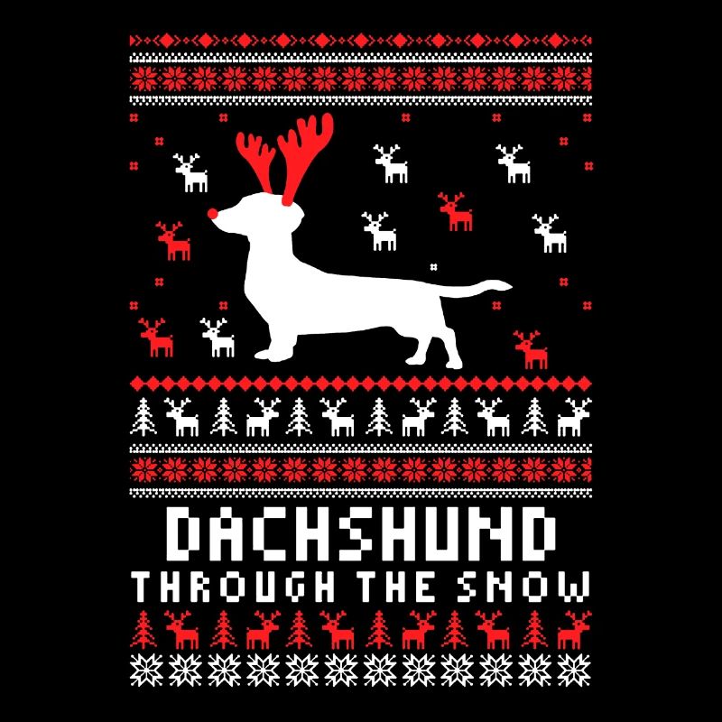 Dackel-Weihnachtshemd