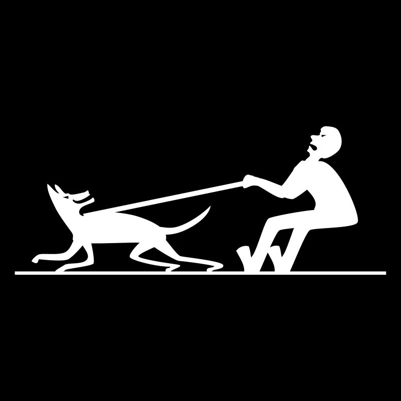 Hund zieht Mann 2