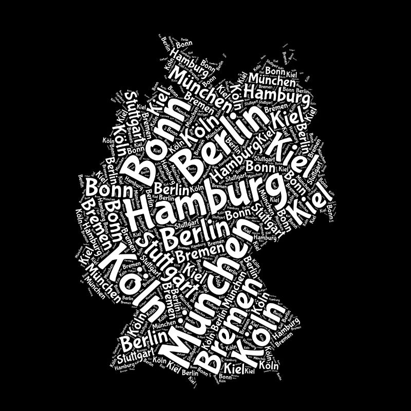 Deutschland Karte Städte Geschenk
